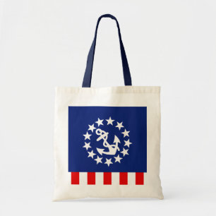 Nautisch Amerikaans jachtvlaggenontwerp Tote Bag