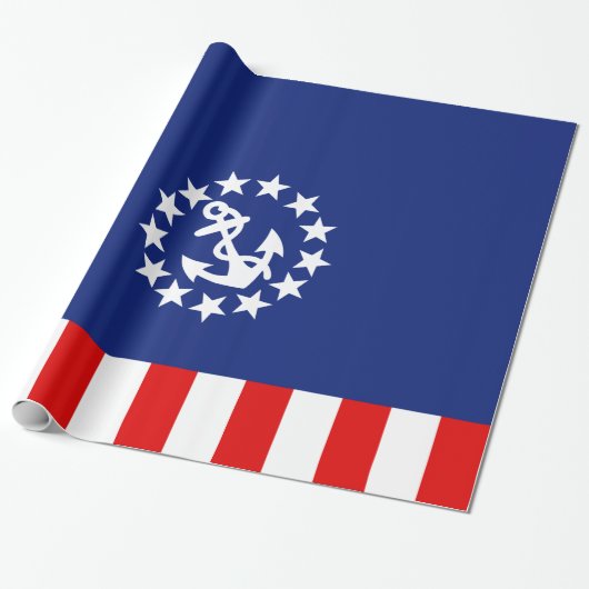 Nautisch Amerikaans vlag Cadeaupapier (Uitgerold)