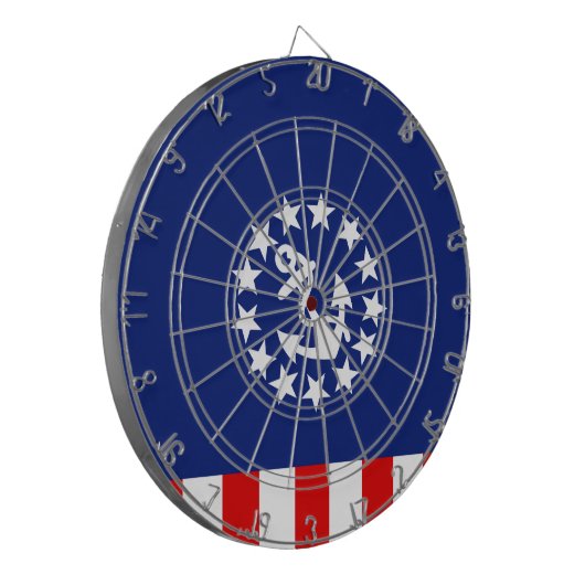 Nautisch Amerikaans vlag Dartbord (Voorkant Links)