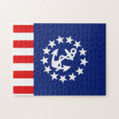 Nautisch Amerikaans vlag Legpuzzel (Horizontaal)