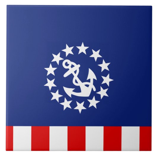 Nautisch Amerikaans vlag Tegeltje (Voorkant)