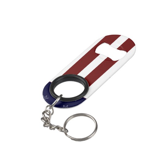 Nautisch-Amerikaanse vlag Rood-blauwe Starfish Cr Mini Flessenopener (Achterkant Gekanteld)