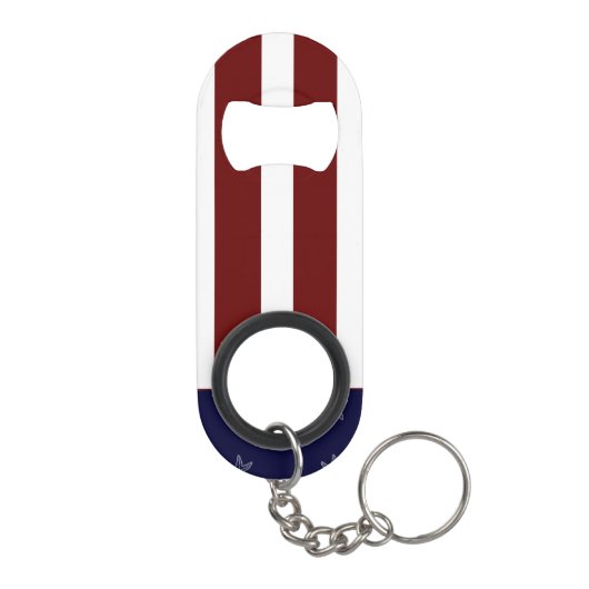 Nautisch-Amerikaanse vlag Rood-blauwe Starfish Cr Mini Flessenopener (Achterkant)