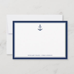 Nautisch Anchor Aangepaste KantoorKaart Notitiekaartje