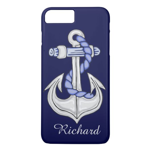 Nautisch Anchor Blue Case-Mate iPhone Case (Achterkant)