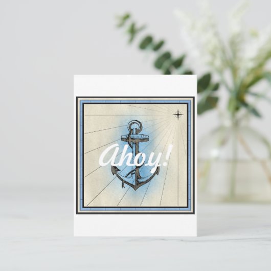  Nautisch Anchor Briefkaart (Staand voorkant)