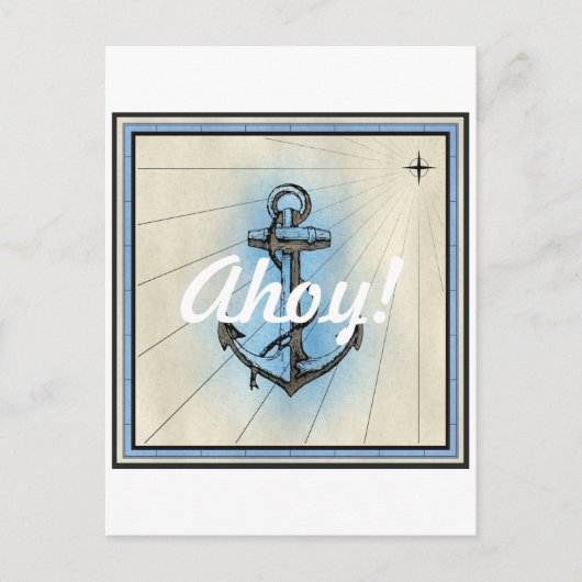  Nautisch Anchor Briefkaart (Voorkant)