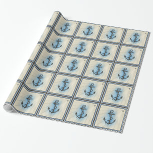  Nautisch Anchor Cadeaupapier