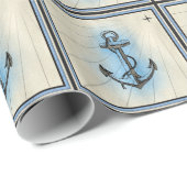 Nautisch Anchor Cadeaupapier (Rol Hoek)