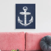 Nautisch Anchor Canvas Afdruk (Insitu (Woonkamer))