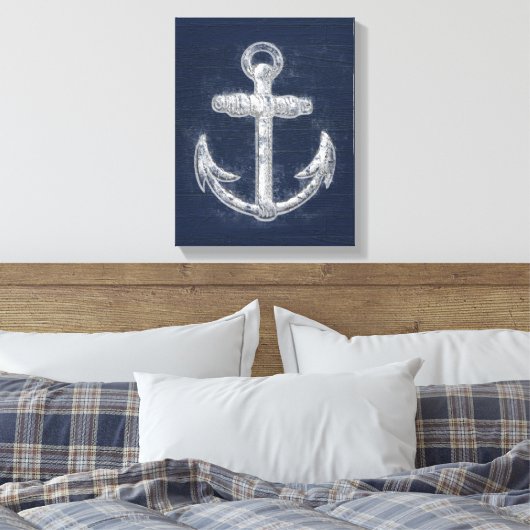 Nautisch Anchor Canvas Afdruk (Insitu (Slaapkamer))