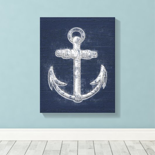 Nautisch Anchor Canvas Afdruk (Insitu (Houten vloer))