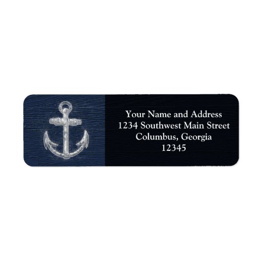 Nautisch Anchor Etiket (Voorkant)