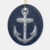 Nautisch Anchor Keramisch Ornament (Links)