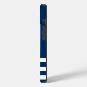 Nautisch,  Anchor Navy Blue Striped Case-Mate iPhone Case (Achterkant / Links)