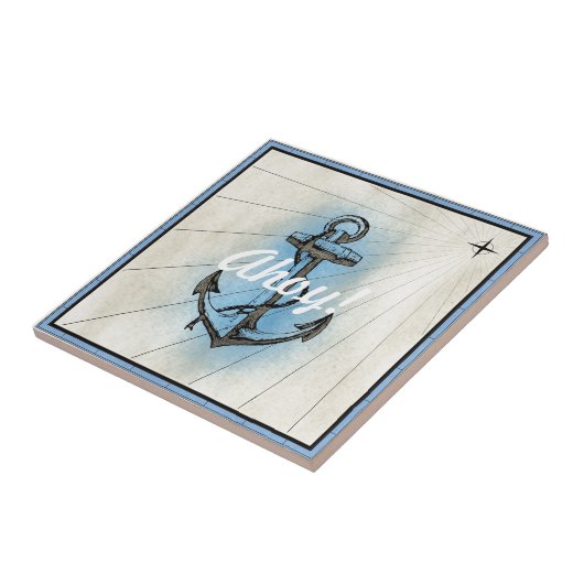 Nautisch Anchor Tegeltje (Zijkant)