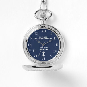 Nautisch anker 70e verjaardag  marine horloge