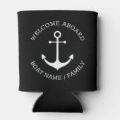 Nautisch anker Aangepaste bootnaam Welkomstbord Blikjeskoeler (Achterkant)