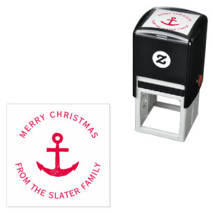 Nautisch anker aangepaste kerst  zelfinktende stempel
