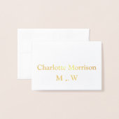 Nautisch anker aangepaste naam Trouwtafel plaats Folie Kaarten (Voorkant met envelop)