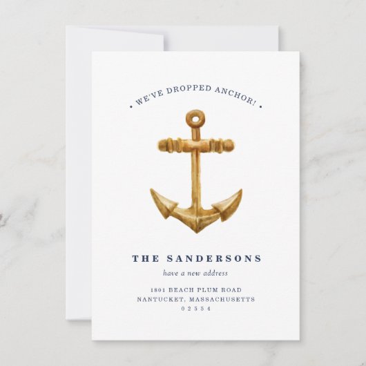 Nautisch anker | Aankondiging kustverplaatsing (Voorkant)