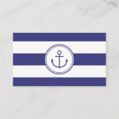 Nautisch Anker Baby shower Luier Raffle Ticket Informatiekaartje (Achterkant)