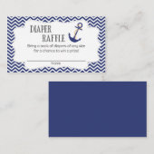 Nautisch Anker Baby shower Luier Raffle Tickets Informatiekaartje (Voorkant / Achterkant)