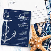 nautisch anker Baby shower marineuitnodiging Briefkaart