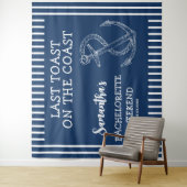 Nautisch Anker Bachelorette-feest Laatste Toast Wandkleed (In situ)