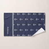 Nautisch Anker Badkamer Ocean Navy Blue Bad Handdoek (Handdoek)