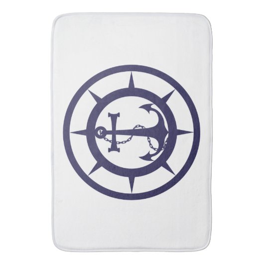 Nautisch anker badmat (Voorkant Verticaal)