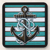 Nautisch anker bier onderzetter (Voorkant)