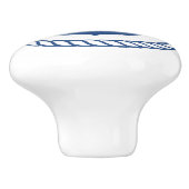 Nautisch anker binnen touwgrens keramische knop (Zijkant)