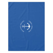 Nautisch anker blauw Aangepaste naam Welkomstbord Tafelkleed (Voorkant)
