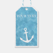 Nautisch Anker Blauw Baby shower Cadeaulabel (Voorkant)
