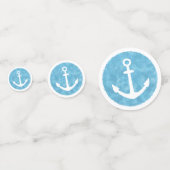 Nautisch Anker Blauw Baby shower Confetti (Achterkanten)