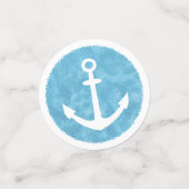 Nautisch Anker Blauw Baby shower Confetti (Kleine voorkant)