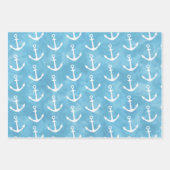 Nautisch Anker Blauw Baby shower Inpakpapier Vel (Voorkant 2)
