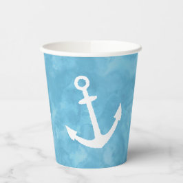 Nautisch Anker Blauw Baby shower Papieren Bekers