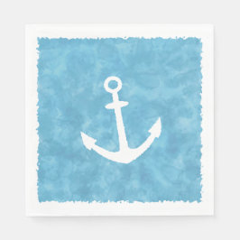 Nautisch Anker Blauw Baby shower Servet