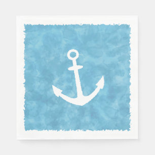 Nautisch Anker Blauw Baby shower Servet