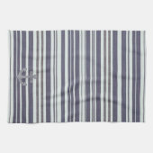 Nautisch Anker Blauw Denim & Wit Theedoek (Horizontaal)