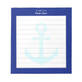 Nautisch Anker & Blauw Lijst gevoerd Notitieblok (Voorkant)