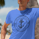 Nautisch Anker Boot Naam Boottocht Aangepast Tri-Blend Shirt<br><div class="desc">Voeg de naam en locatie van uw boot of kapitein toe door hierboven op de knop "Personaliseren" te klikken. Vaar in stijl met ons op maat gemaakte scheepvaart swag t-shirt, de ultieme metgezel voor uw maritieme avonturen. Dit t-shirt heeft een schattig ontwerp geïnspireerd op de wonderen van de oceaan, met...</div>