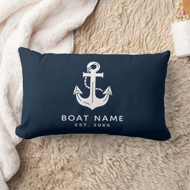 Nautisch Anker Bootnaam Kussen (Deken)