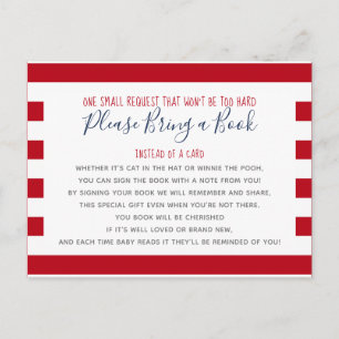 Nautisch anker Breng een boek bibliotheek Baby sho Uitnodiging Briefkaart