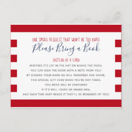 Nautisch anker Breng een boek bibliotheek Baby sho Uitnodiging Briefkaart