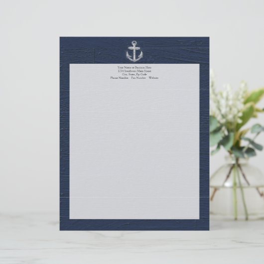  Nautisch Anker Briefhoofd Ontwerp (Staand voorkant)