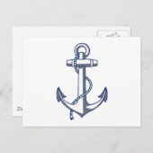 Nautisch anker briefkaart (Voorkant / Achterkant)