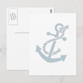 Nautisch anker briefkaart (Voorkant / Achterkant)